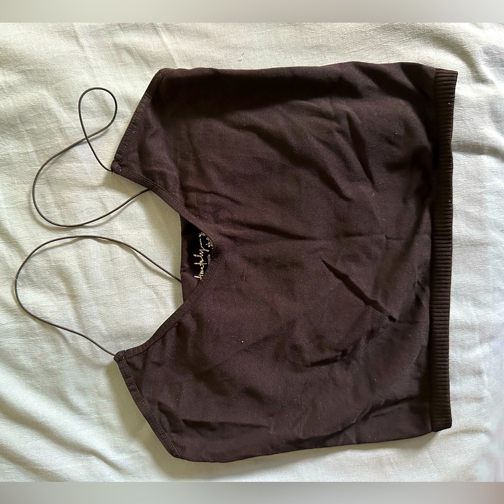 Free people black crop top tank. Size xs/S
